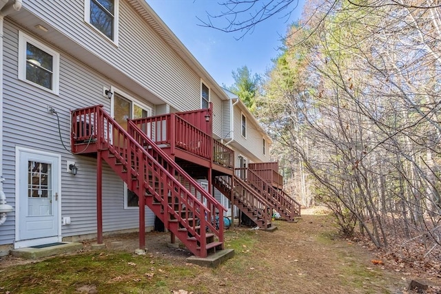 rear view of house with a deck