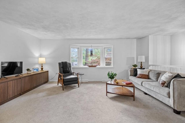 23 Eastview Ave, Billerica, MA 01821 - living area featuring light colored carpet and a textured ceiling