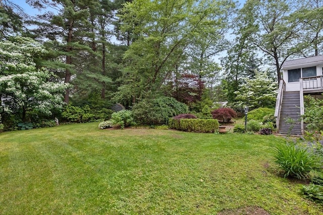 23 Eastview Ave, Billerica, MA 01821 - view of green lawn featuring stairway