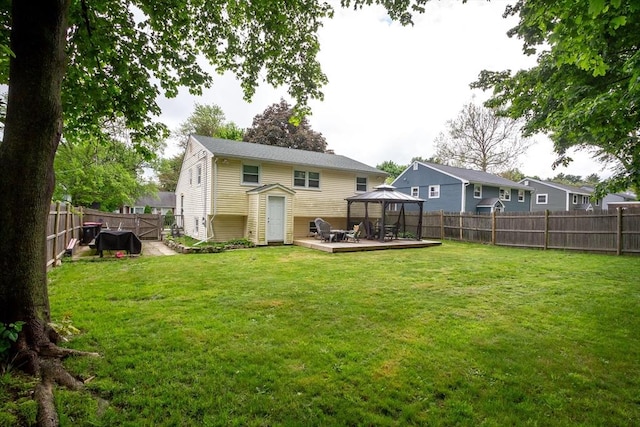 36 Pratt St, Brockton, MA 02302 - back of house with a gazebo and a deck
