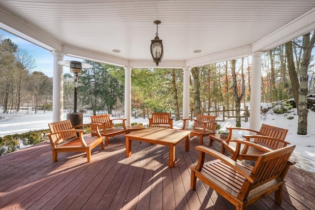 view of sunroom