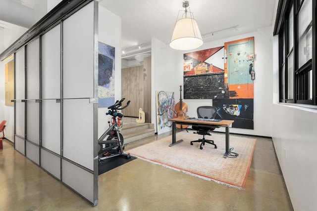 437 D St Unit 4F, Boston, MA 02210 - office featuring concrete floors and track lighting