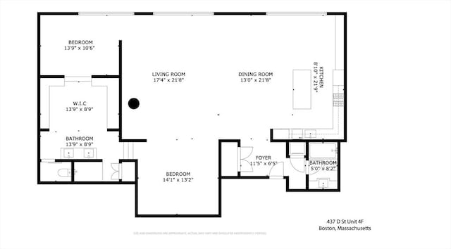 437 D St Unit 4F, Boston, MA 02210 - room layout