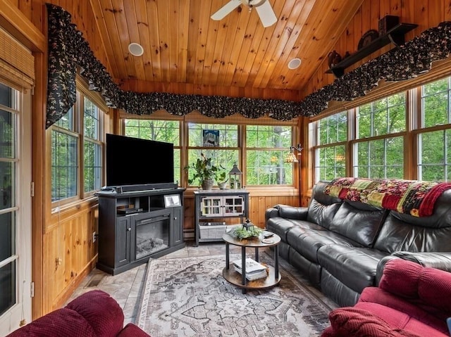 101 Colonial Dr Unit 101, Sturbridge, MA 01566 - living room with ceiling fan
