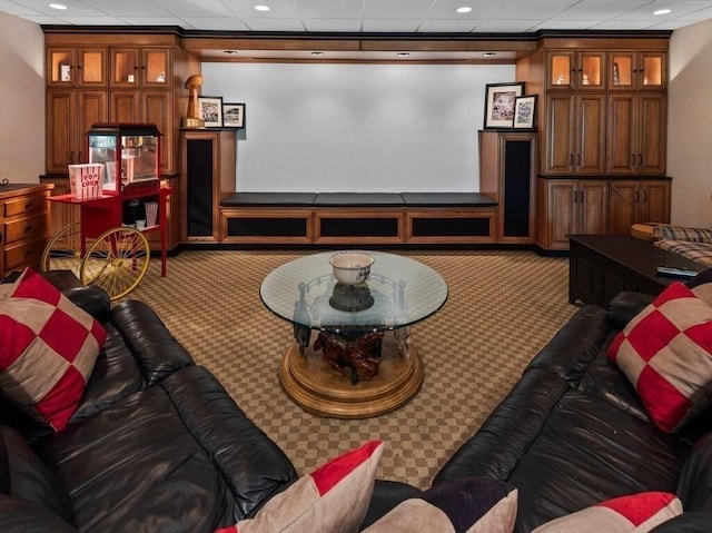 101 Colonial Dr Unit 101, Sturbridge, MA 01566 - carpeted home theater featuring recessed lighting