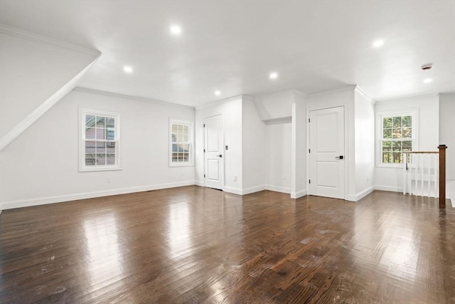 21 Greystone Rd Unit 2, Malden, MA 02148 - additional living space with recessed lighting and dark wood-style floors