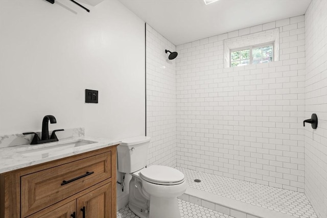 21 Greystone Rd Unit 2, Malden, MA 02148 - full bath with tiled shower, vanity, and tile patterned flooring
