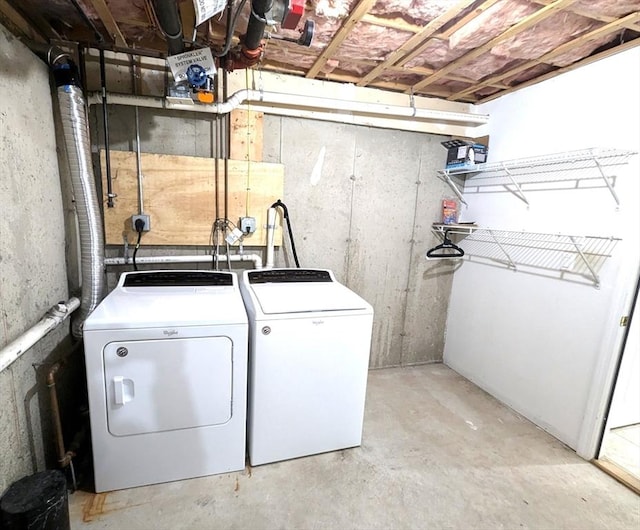 laundry room featuring laundry area and washer and clothes dryer