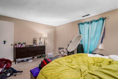 bedroom featuring carpet