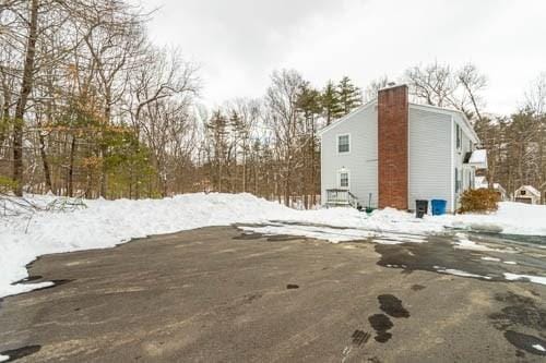 view of snowy exterior