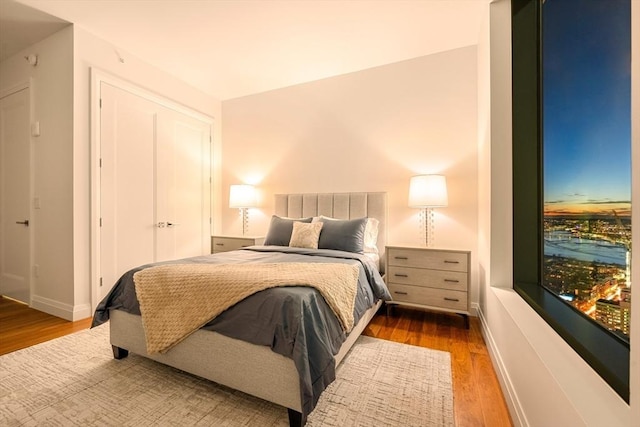 bedroom featuring hardwood / wood-style floors