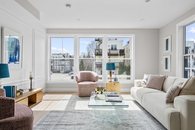 220 Bowen St Unit 2, Boston, MA 02127 - living area featuring wood finished floors and baseboards