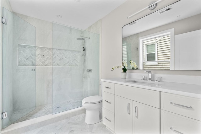 220 Bowen St Unit 2, Boston, MA 02127 - bathroom with toilet, vanity, and a stall shower