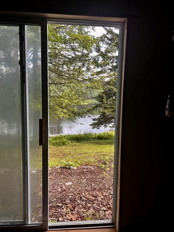 40 Papoose Lake Dr, Heath, MA 01346 - doorway with a water view
