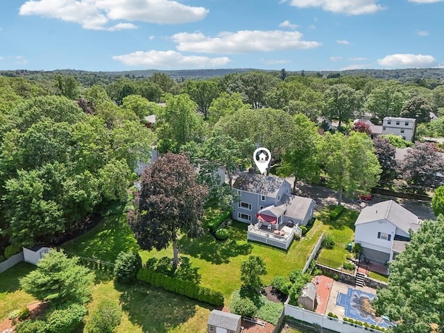 56 Conrad Rd, Melrose, MA 02176 - bird's eye view of a heavily wooded area