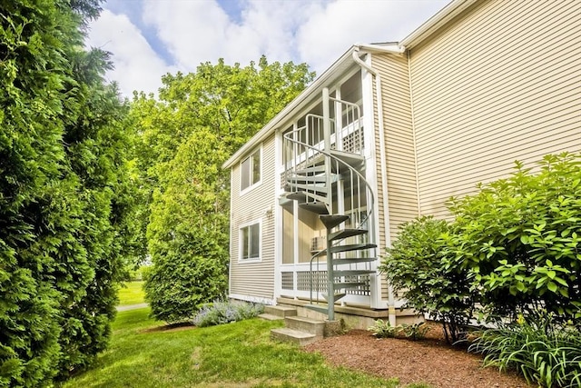 11 Arbor Way Unit C, Holyoke, MA 01040 - view of home's exterior featuring stairs and a yard