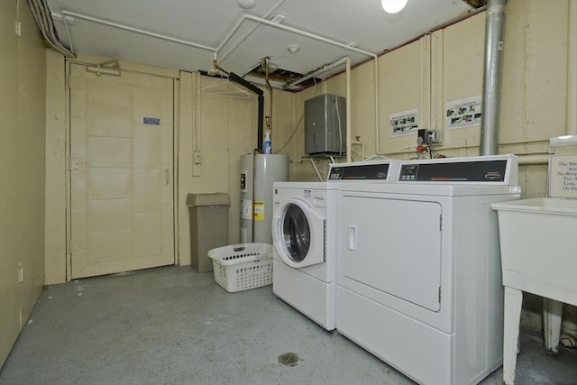 11 Arbor Way Unit C, Holyoke, MA 01040 - laundry room with separate washer and dryer, water heater, and electric panel