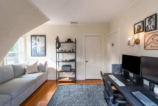 37 Chestnut St, Stoneham, MA 02180 - office featuring wood finished floors and ornamental molding