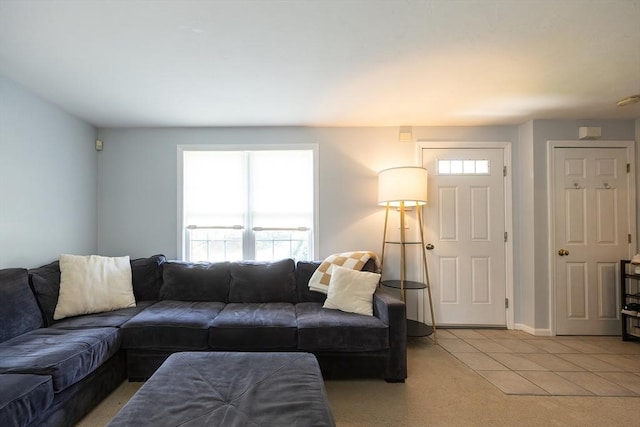 25 Sharlene Ln Unit 25, Plainville, MA 02762 - living room featuring plenty of natural light, light tile patterned floors, and light colored carpet