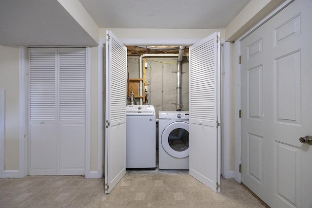 25 Sharlene Ln Unit 25, Plainville, MA 02762 - laundry room with separate washer and dryer and light carpet