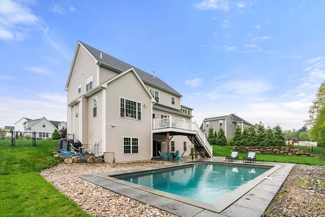 15 Day Lily Ln, Walpole, MA 02081 - rear view of property featuring stairway and a wooden deck