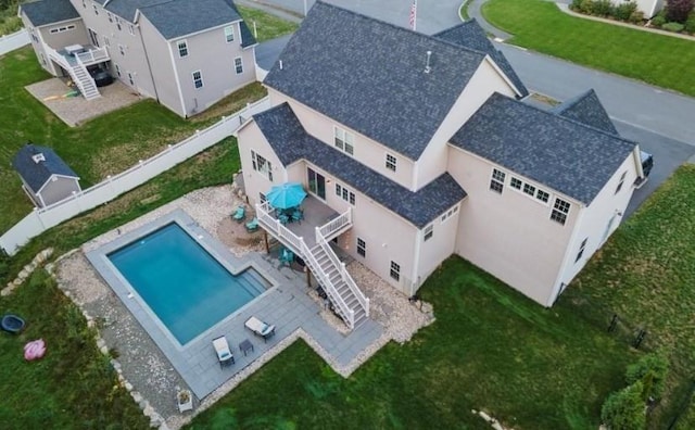 15 Day Lily Ln, Walpole, MA 02081 - view from above of property with a pool area