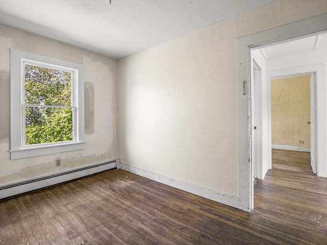 8 Rock Harbor Rd, Orleans, MA 02653 - empty room featuring baseboard heating, wood-type flooring, and baseboards