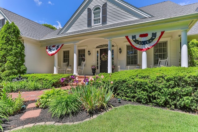 view of front of home with a porch