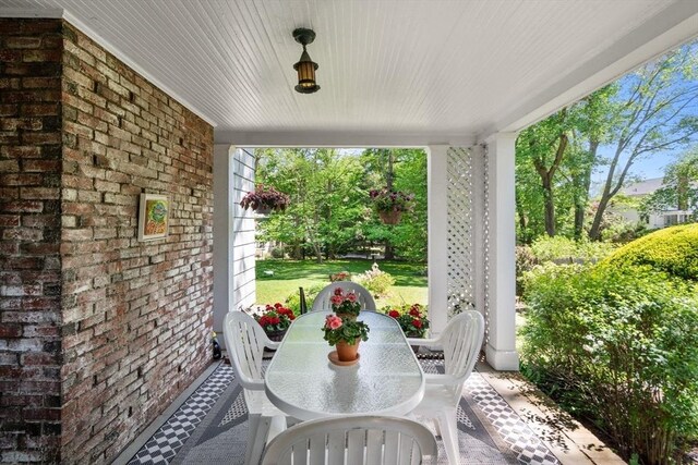 view of patio / terrace featuring outdoor dining space