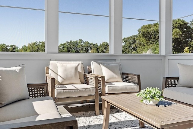 view of sunroom