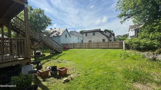 70-72 Chase Ave, North Adams, MA 01247 - view of yard with stairway, a residential view, and a deck