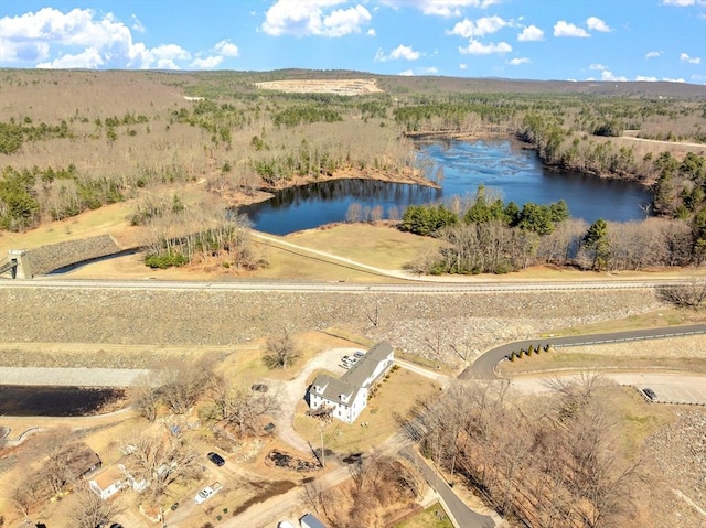 44 Howarth Rd, Oxford, MA 01540 - aerial overview of property's location with a large body of water and a heavily wooded area