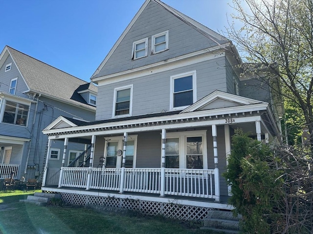 view of front of home featuring a porch