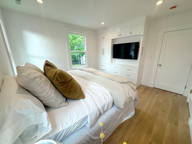 8A Milk St Unit 1, Newburyport, MA 01950 - bedroom featuring light wood-type flooring and recessed lighting
