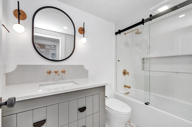 8A Milk St Unit 1, Newburyport, MA 01950 - bathroom featuring vanity and shower / bath combination with glass door