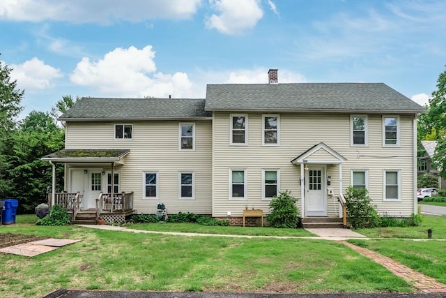 16 Fairfield Ave, Northampton, MA 01062 - view of front of home featuring a front yard and a chimney
