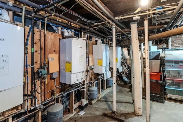 16 Fairfield Ave, Northampton, MA 01062 - unfinished below grade area with tankless water heater and water heater
