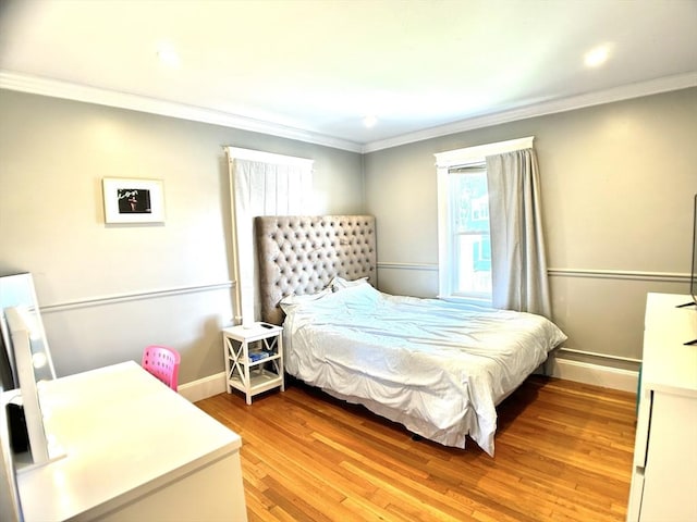 22-24 Ellison Ave Unit 1, Boston, MA 02126 - bedroom featuring ornamental molding, light wood-type flooring, and recessed lighting