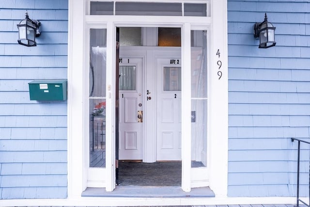 view of doorway to property