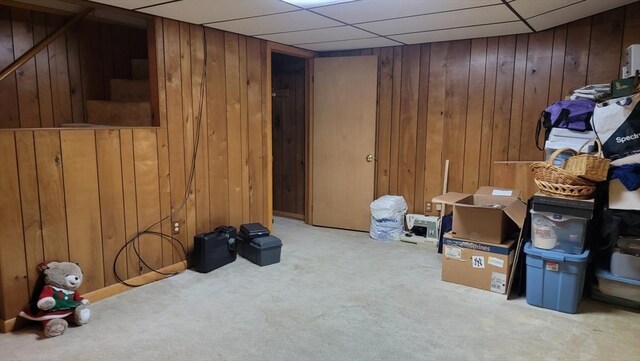1285 Pendleton Ave Unit 1285, Chicopee, MA 01022 - finished basement featuring carpet floors and wooden walls