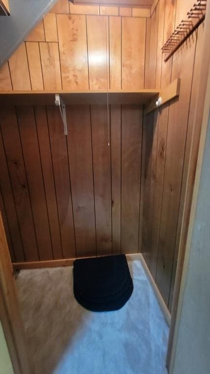 1285 Pendleton Ave Unit 1285, Chicopee, MA 01022 - detailed view of wood walls and carpet flooring