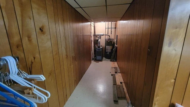 1285 Pendleton Ave Unit 1285, Chicopee, MA 01022 - hall featuring wooden walls and gas water heater