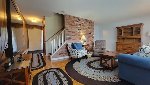 1285 Pendleton Ave Unit 1285, Chicopee, MA 01022 - living room featuring stairway and light wood-style floors