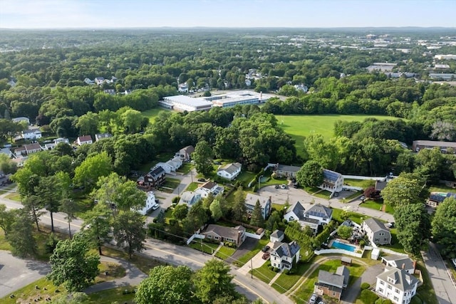 56 Beach St, Woburn, MA 01801 - aerial overview of property's location with nearby suburban area