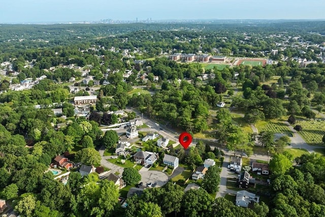 56 Beach St, Woburn, MA 01801 - aerial view of property and surrounding area