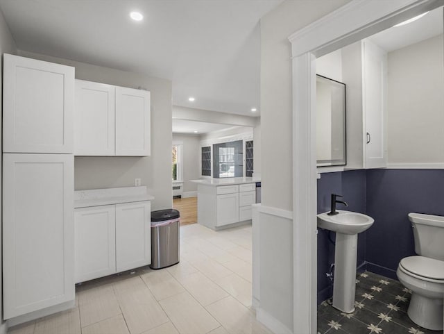 bathroom with sink and toilet