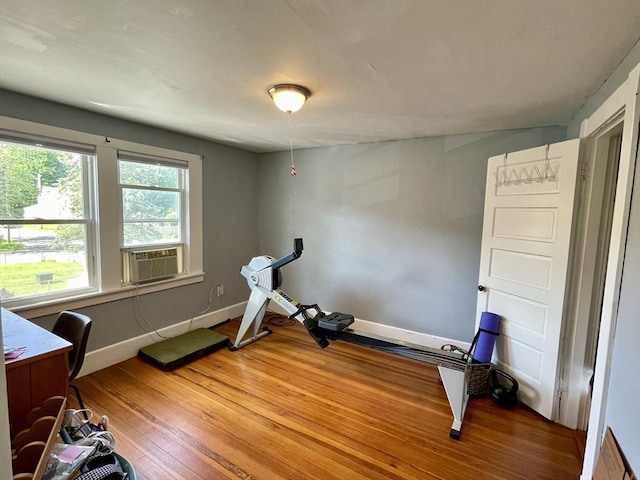 98 Everett St Unit 98, Easthampton, MA 01027 - workout area featuring cooling unit and light wood-style floors
