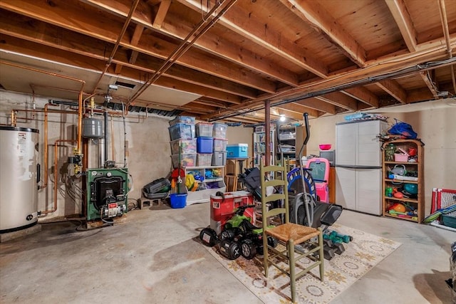 17 York Towne Ter Unit 17, Holden, MA 01520 - unfinished basement featuring water heater and a heating unit