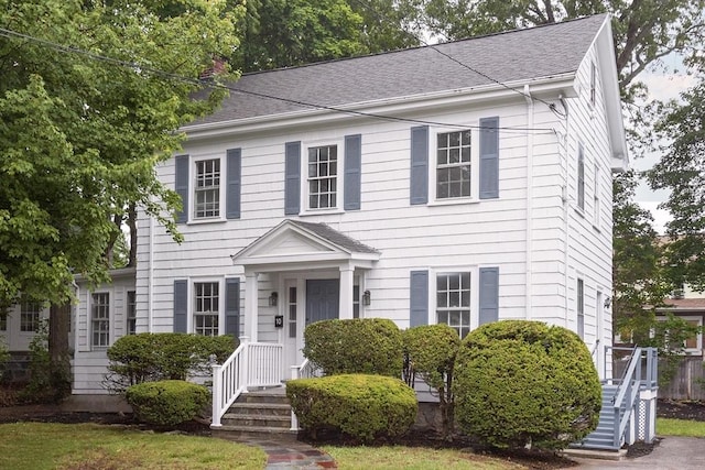 10 Ravenna Rd, Boston, MA 02132 - colonial home with roof with shingles and a chimney