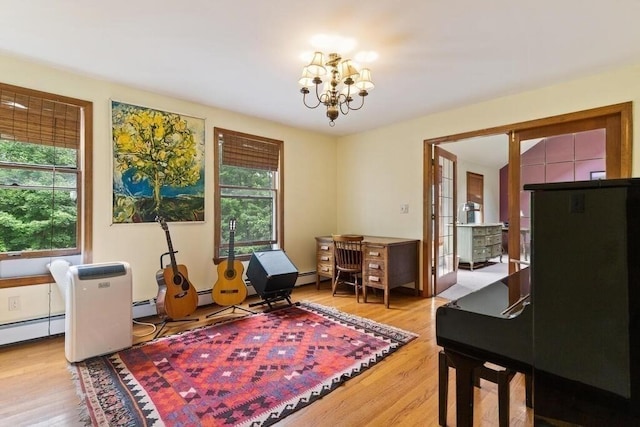 90 Southern Ave Unit 90, Essex, MA 01929 - sitting room featuring plenty of natural light, light wood-type flooring, and a chandelier
